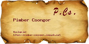 Pimber Csongor névjegykártya